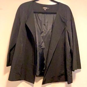 DKNY jacket.lightweight. unique, dark black, long sleeved. button down.